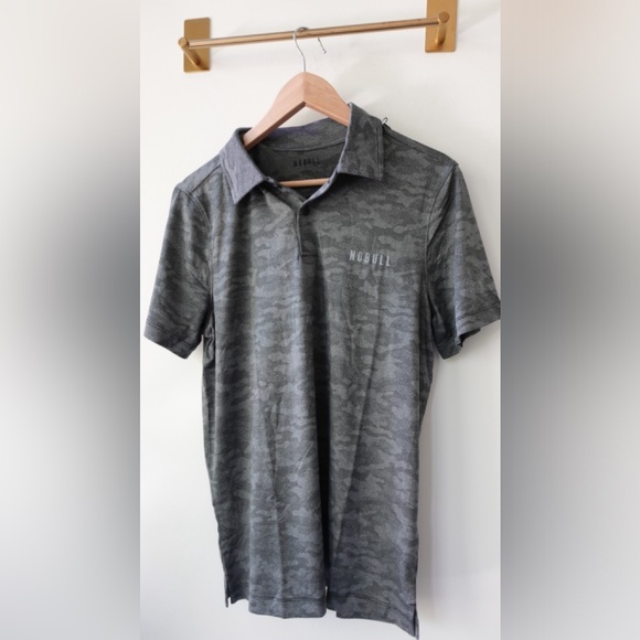 NOBULL Other - NWT NOBULL Men’s Performance Polo Shirt Camo Black Size M -